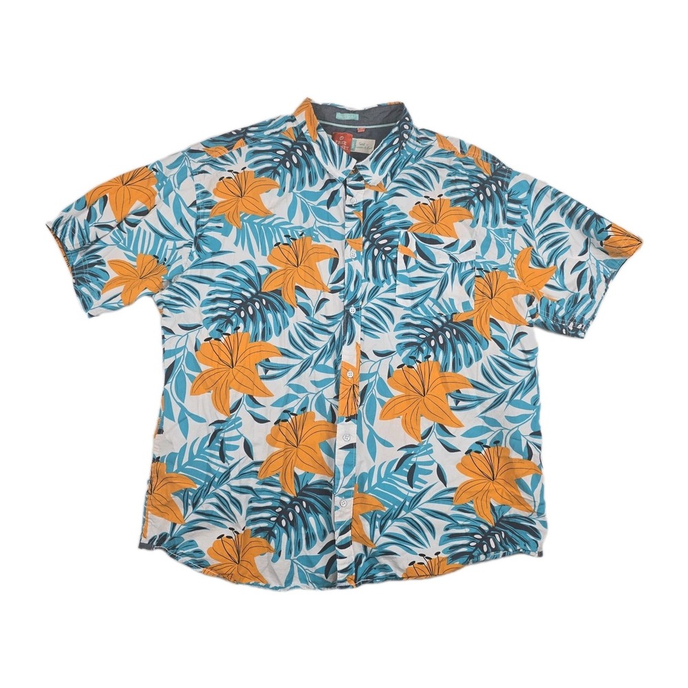 Free Planet Men's Size 3X Button Up Hawaiian Shirt Vacay Spirit‎